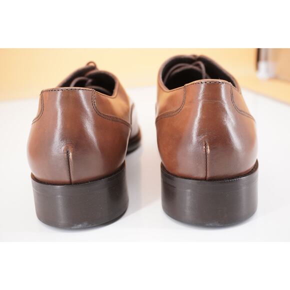 To Boot New York Firenza Men\'s Brown Leather Cap Toe Oxfords SZ 12 D $395 lace main image 4